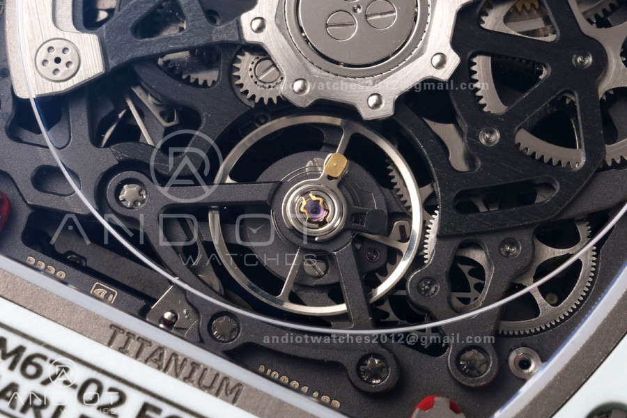 RICH Maker's 1:1 RM67-02 White NTPT Leclerc Skeleton Dial CRMA7 Super Clone