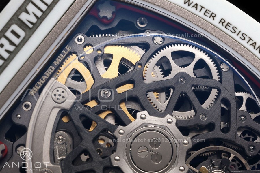 RICH Maker's 1:1 RM67-02 White NTPT Leclerc Skeleton Dial CRMA7 Super Clone