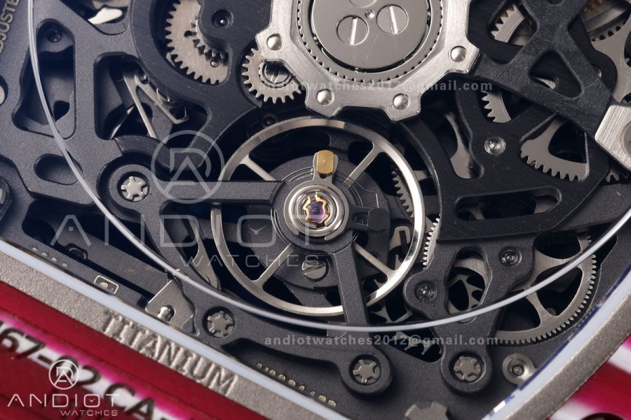 RICH Maker's 1:1 RM67-02 Purple NTPT Mutaz Skeleton Dial CRMA7 Super Clone