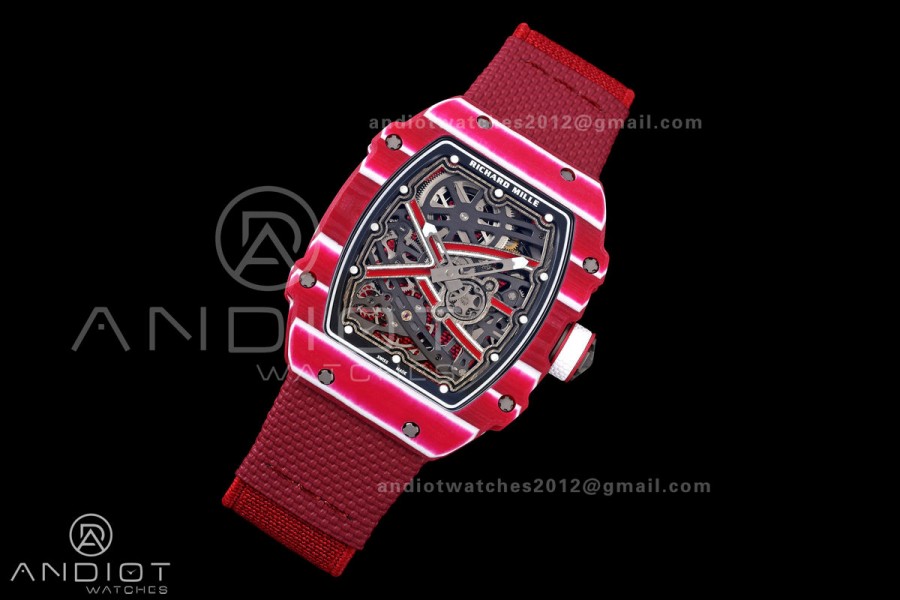 RICH Maker's 1:1 RM67-02 Purple NTPT Mutaz Skeleton Dial CRMA7 Super Clone
