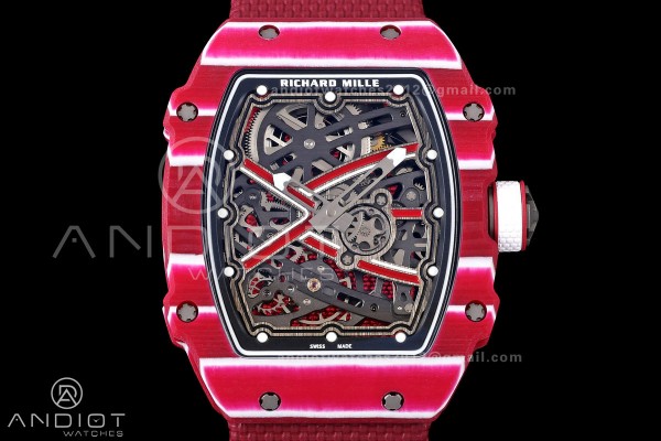 RICH Maker's 1:1 RM67-02 Purple NTPT Mutaz Skeleton Dial CRMA7 Super Clone