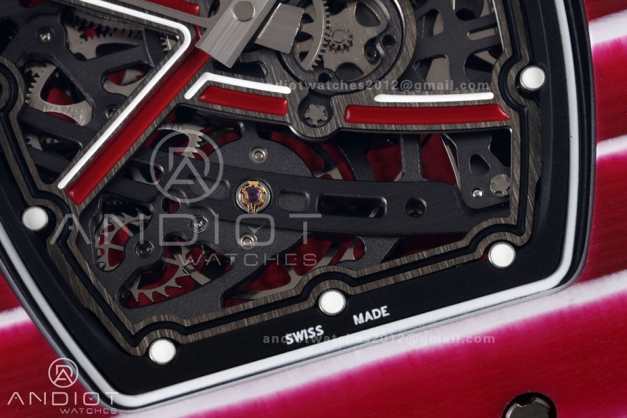 RICH Maker's 1:1 RM67-02 Purple NTPT Mutaz Skeleton Dial CRMA7 Super Clone