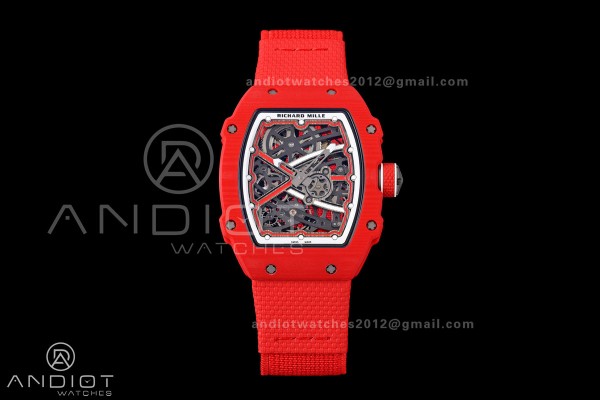 RICH Maker's 1:1 RM67-02 Red NTPT Sebastien Buemi Skeleton Dial CRMA7 Super Clone