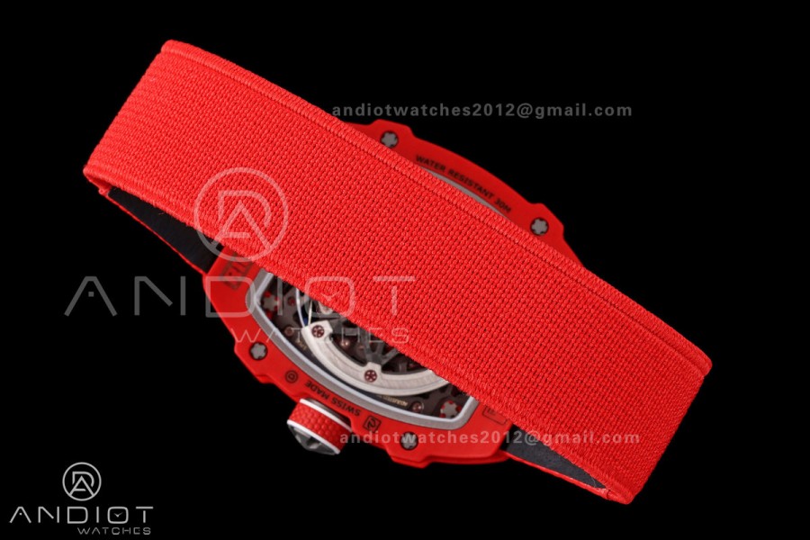 RICH Maker's 1:1 RM67-02 Red NTPT Sebastien Buemi Skeleton Dial CRMA7 Super Clone