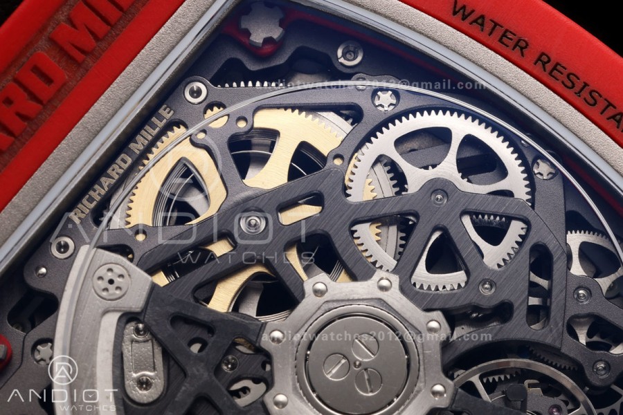 RICH Maker's 1:1 RM67-02 Red NTPT Sebastien Buemi Skeleton Dial CRMA7 Super Clone