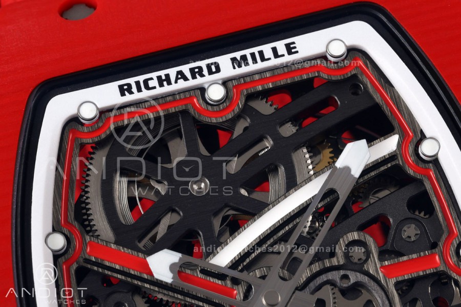 RICH Maker's 1:1 RM67-02 Red NTPT Sebastien Buemi Skeleton Dial CRMA7 Super Clone