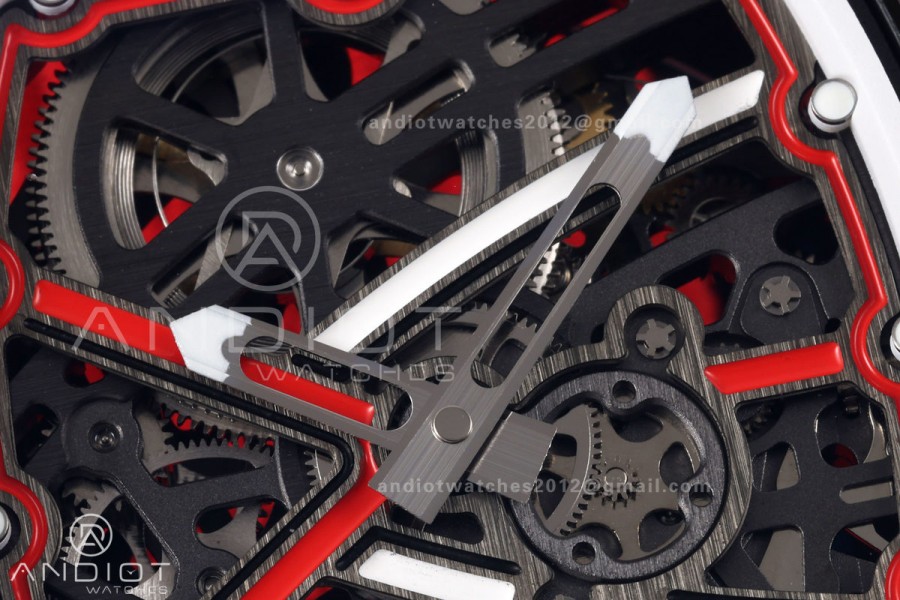 RICH Maker's 1:1 RM67-02 Red NTPT Sebastien Buemi Skeleton Dial CRMA7 Super Clone