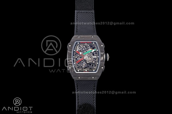 RICH Maker's 1:1 RM67-02 Black NTPT UAE Skeleton Dial CRMA7 Super Clone