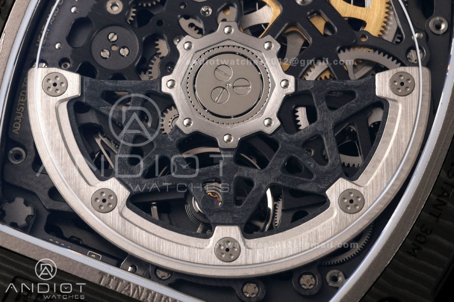RICH Maker's 1:1 RM67-02 Black NTPT UAE Skeleton Dial CRMA7 Super Clone