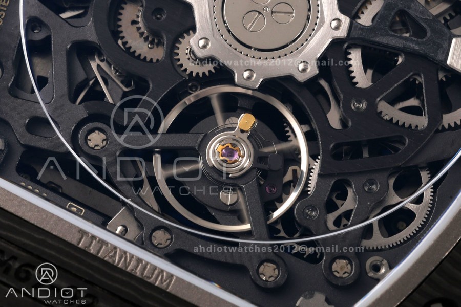 RICH Maker's 1:1 RM67-02 Black NTPT UAE Skeleton Dial CRMA7 Super Clone