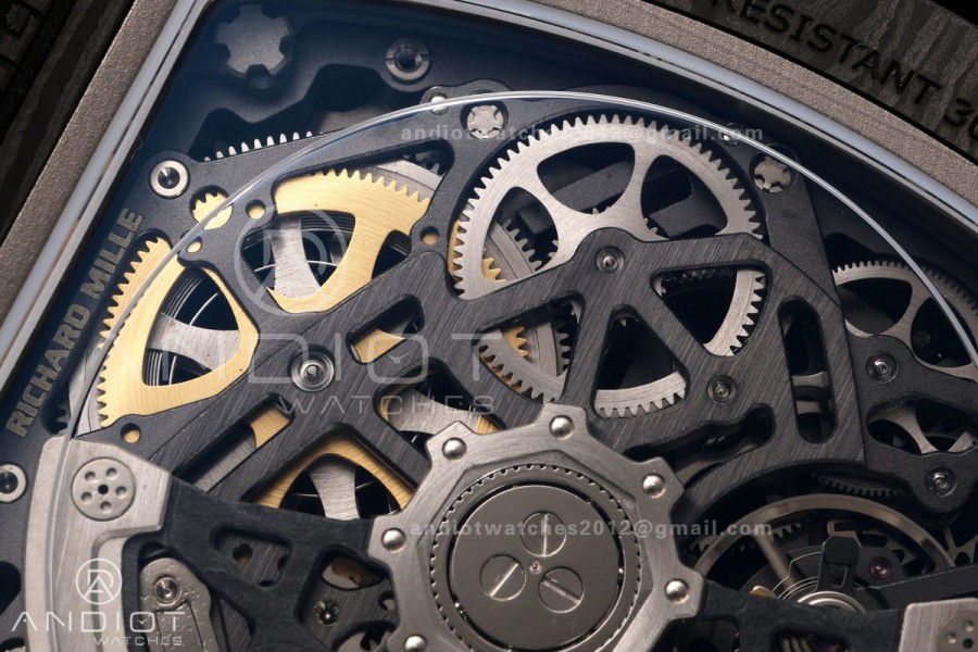 RICH Maker's 1:1 RM67-02 Black NTPT UAE Skeleton Dial CRMA7 Super Clone