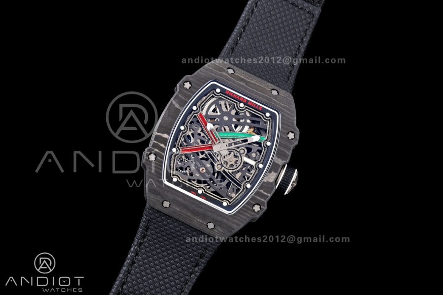 RICH Maker's 1:1 RM67-02 Black NTPT UAE Skeleton Dial CRMA7 Super Clone