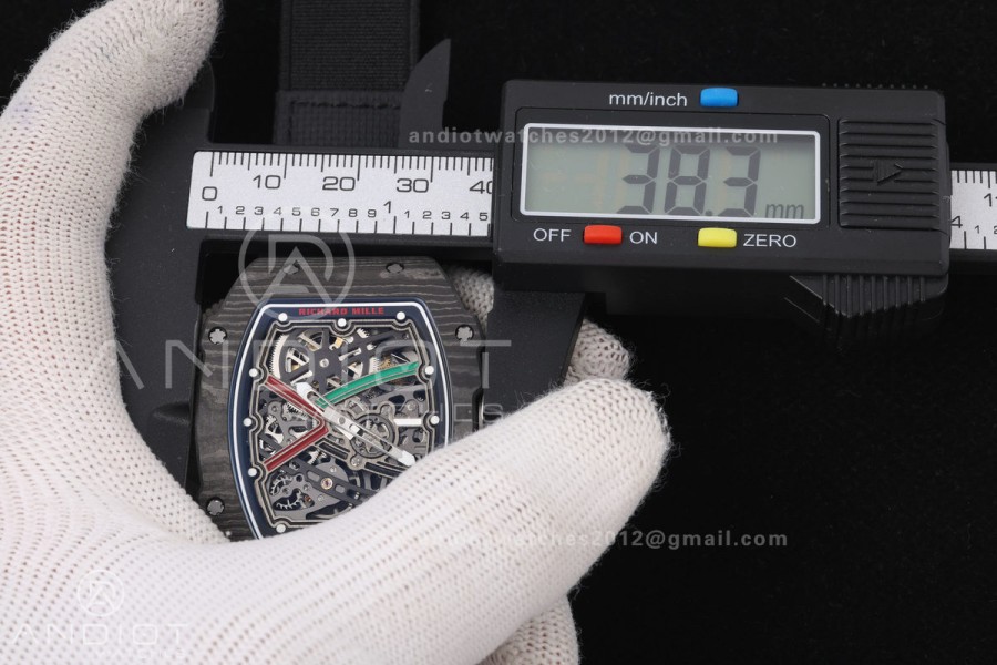 RICH Maker's 1:1 RM67-02 Black NTPT UAE Skeleton Dial CRMA7 Super Clone
