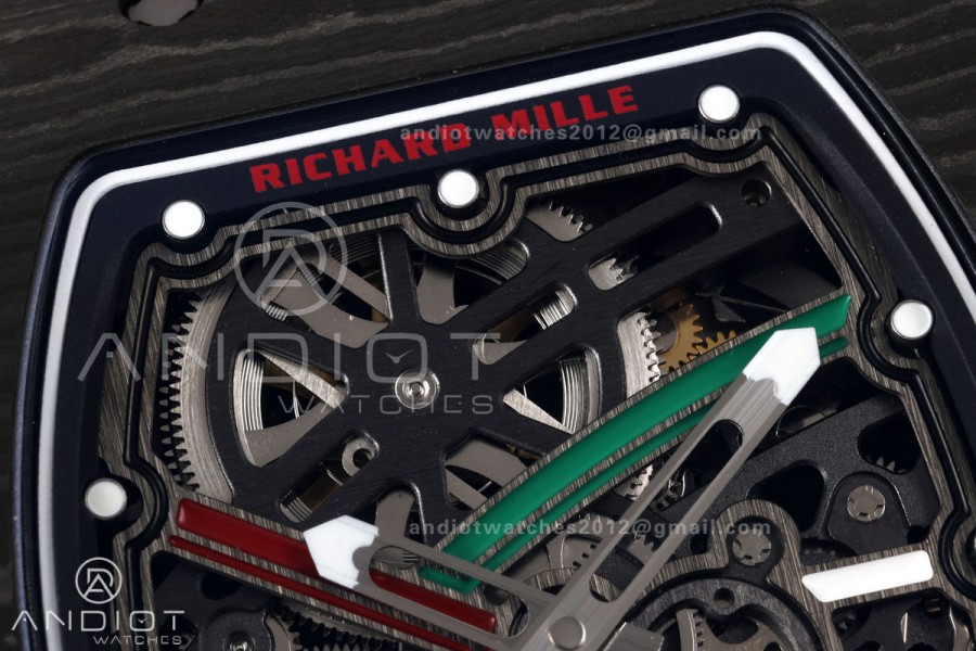 RICH Maker's 1:1 RM67-02 Black NTPT UAE Skeleton Dial CRMA7 Super Clone