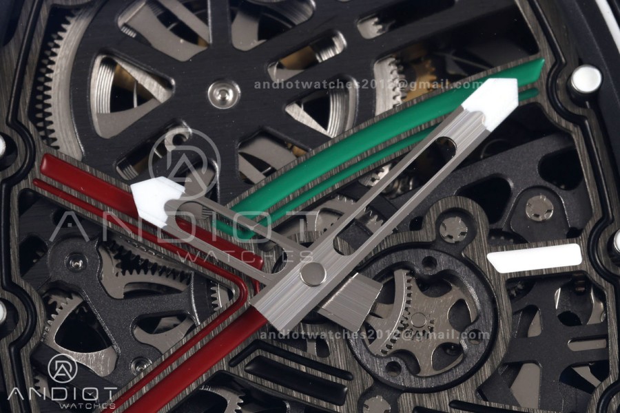 RICH Maker's 1:1 RM67-02 Black NTPT UAE Skeleton Dial CRMA7 Super Clone