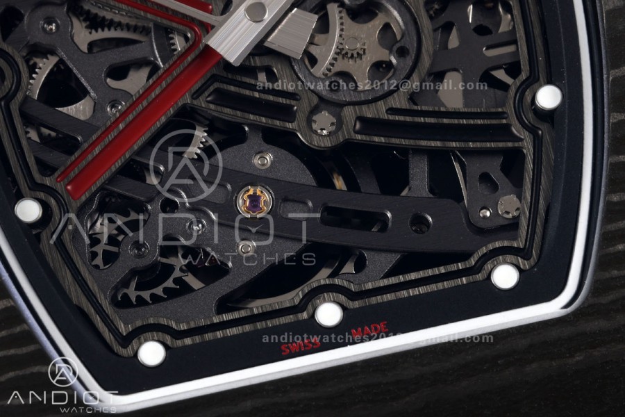 RICH Maker's 1:1 RM67-02 Black NTPT UAE Skeleton Dial CRMA7 Super Clone