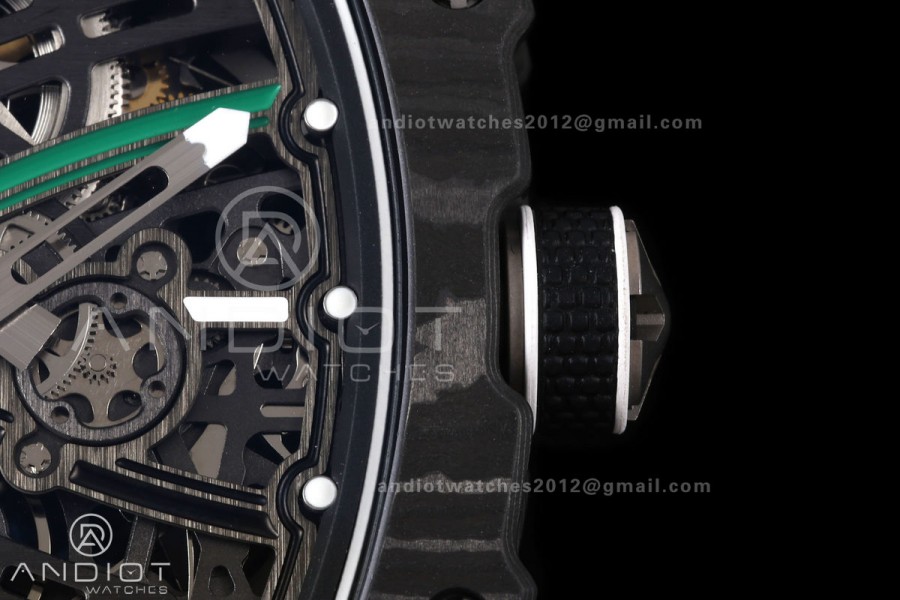 RICH Maker's 1:1 RM67-02 Black NTPT UAE Skeleton Dial CRMA7 Super Clone