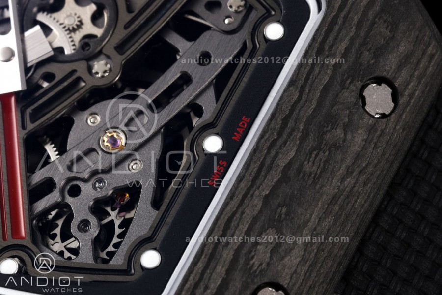 RICH Maker's 1:1 RM67-02 Black NTPT UAE Skeleton Dial CRMA7 Super Clone