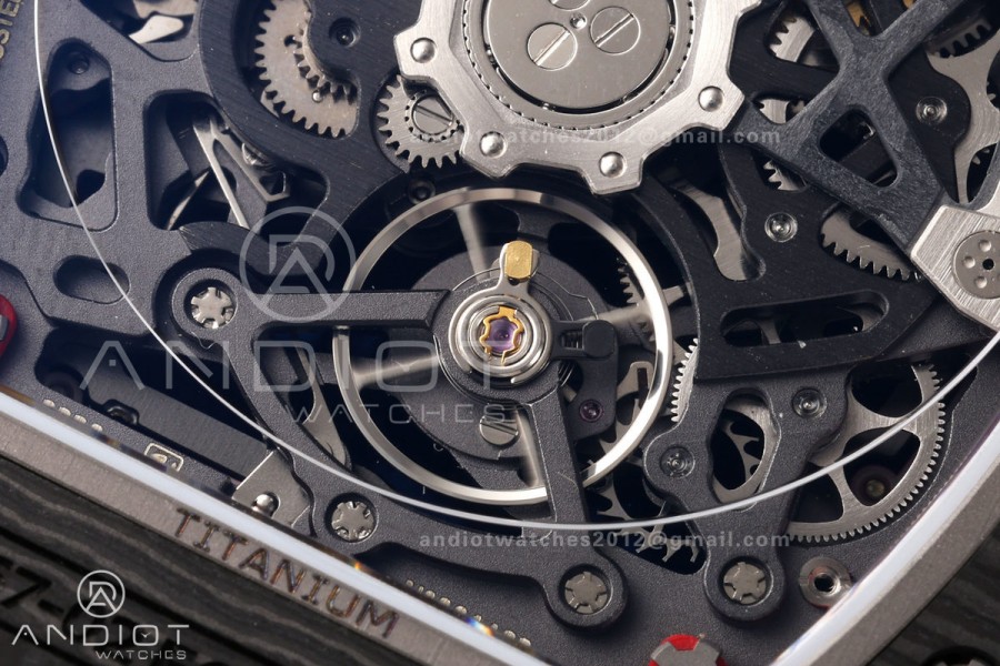 RICH Maker's 1:1 RM67-02 Black NTPT Germany Skeleton Dial CRMA7 Super Clone