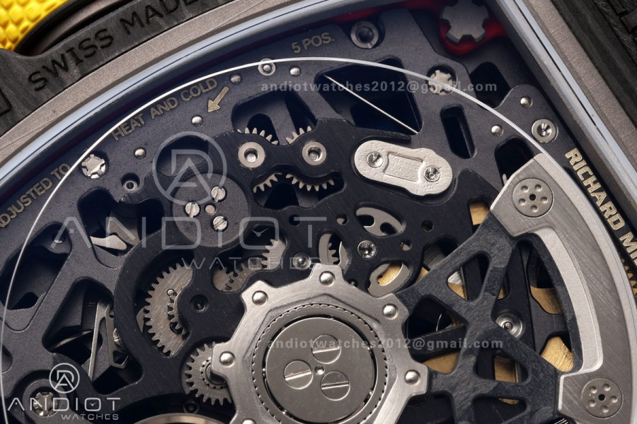 RICH Maker's 1:1 RM67-02 Black NTPT Germany Skeleton Dial CRMA7 Super Clone