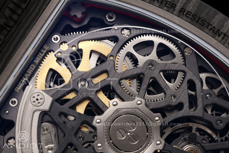 RICH Maker's 1:1 RM67-02 Black NTPT Germany Skeleton Dial CRMA7 Super Clone