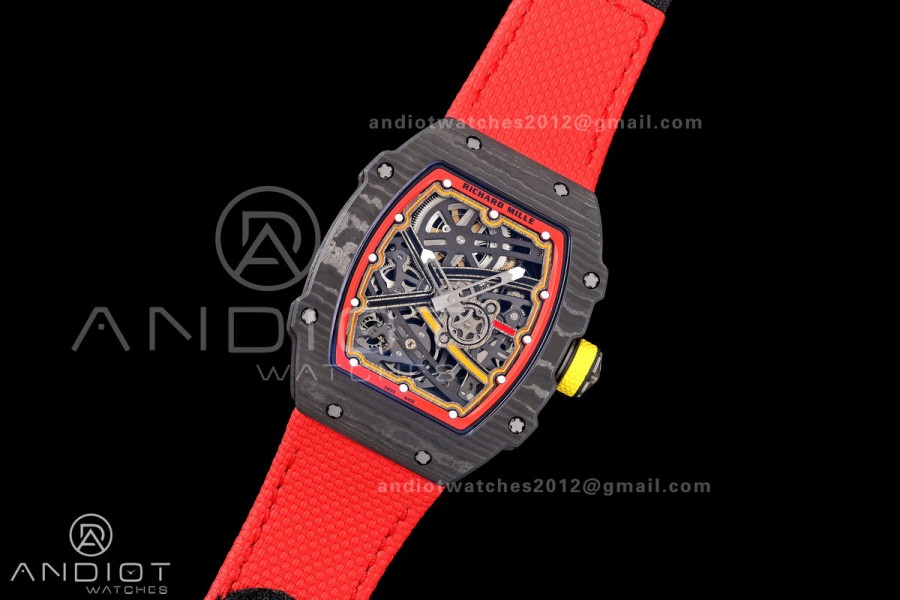 RICH Maker's 1:1 RM67-02 Black NTPT Germany Skeleton Dial CRMA7 Super Clone