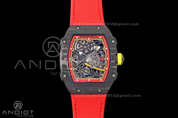 RICH Maker's 1:1 RM67-02 Black NTPT Germany Skeleton Dial CRMA7 Super Clone