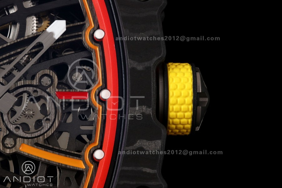RICH Maker's 1:1 RM67-02 Black NTPT Germany Skeleton Dial CRMA7 Super Clone