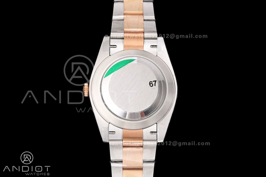 DateJust 41 126331 SS/RG VSF 1:1 Best Edition Gray Dial Green Roman on Oyster Bracelet VS3235 V2s