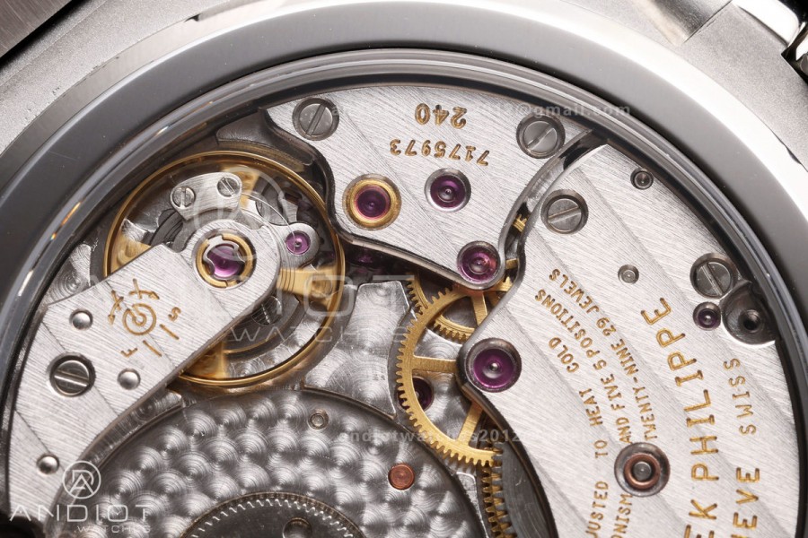 Nautilus 5712-1A 001 Free Sprung SS Umi 1:1 Best Edition Blue Dial on SS Bracelet PPF240 (Free tool) 