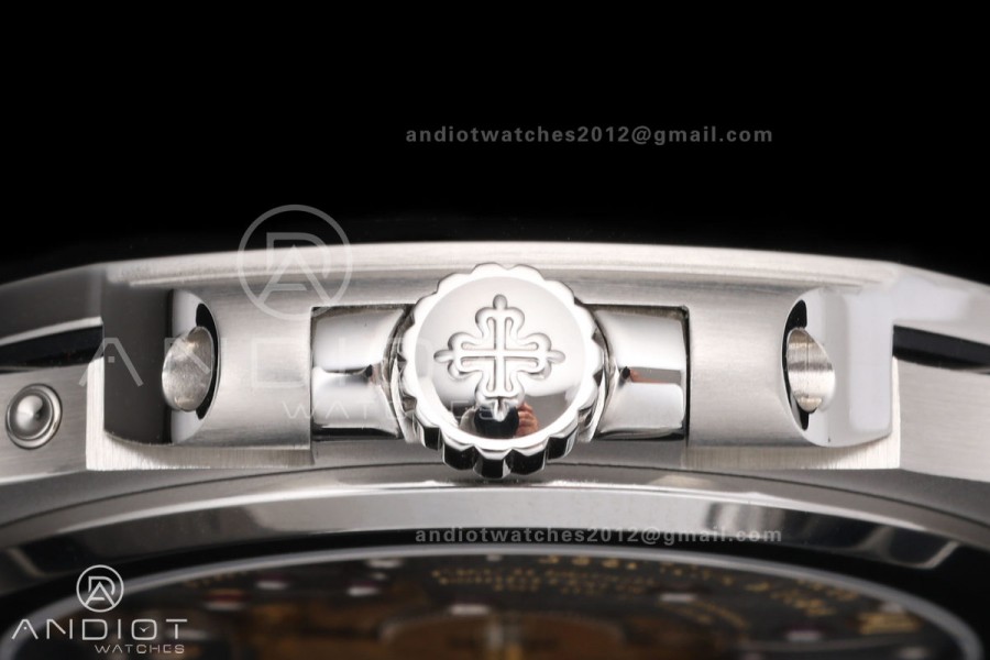 Nautilus 5712-1A 001 Free Sprung SS Umi 1:1 Best Edition Blue Dial on SS Bracelet PPF240 (Free tool) 