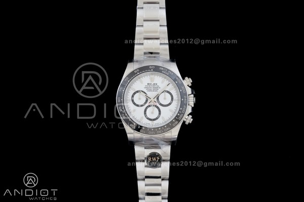 Daytona 126500 RWF 1:1 Best Edition White Dial on SS Bracelet JH4131 Free Sprung
