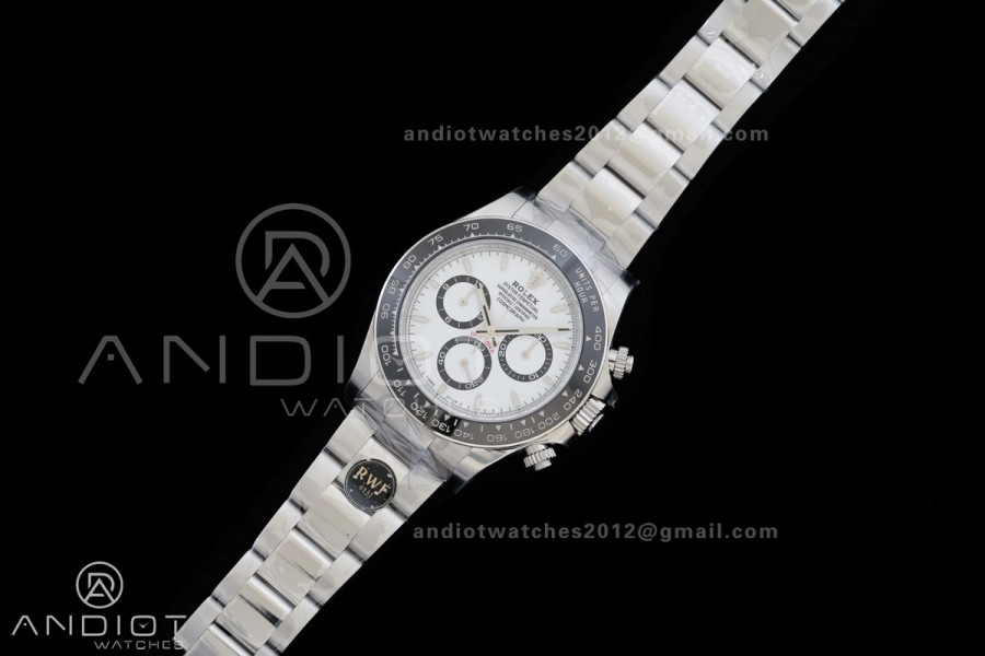 Daytona 126500 RWF 1:1 Best Edition White Dial on SS Bracelet JH4131 Free Sprung