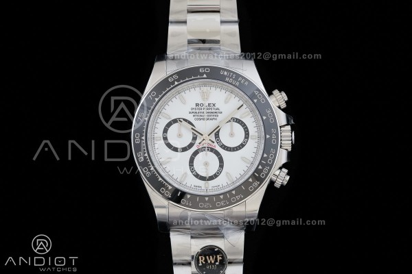 Daytona 126500 RWF 1:1 Best Edition White Dial on SS Bracelet JH4131 Free Sprung