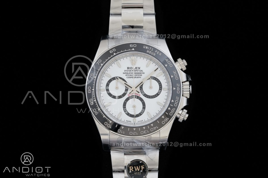 Daytona 126500 RWF 1:1 Best Edition White Dial on SS Bracelet JH4131 Free Sprung