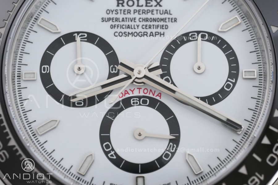 Daytona 126500 RWF 1:1 Best Edition White Dial on SS Bracelet JH4131 Free Sprung