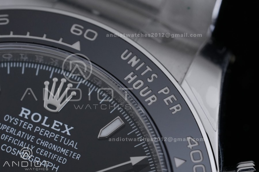 Daytona 126500 RWF 1:1 Best Edition Black Dial on SS Bracelet JH4131 Free Sprung