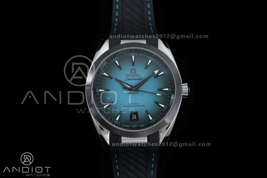 Aqua Terra 150M Master 38mm SS VSF 1:1 Best Edition Blue Ombre Dial On Rubber Strap Super Clone A8900