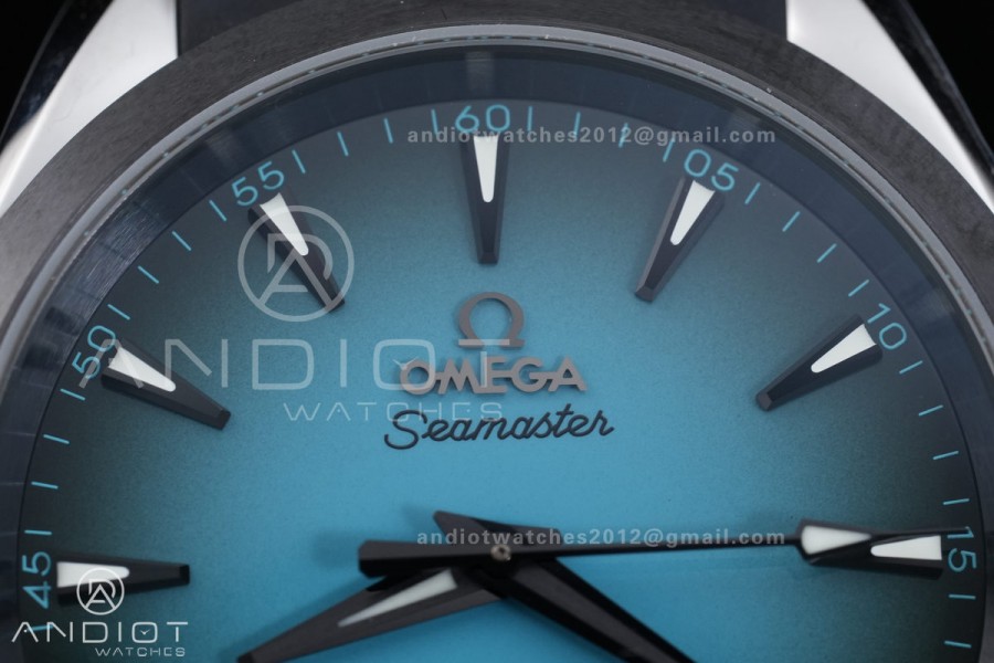 Aqua Terra 150M Master 38mm SS VSF 1:1 Best Edition Blue Ombre Dial On Rubber Strap Super Clone A8900