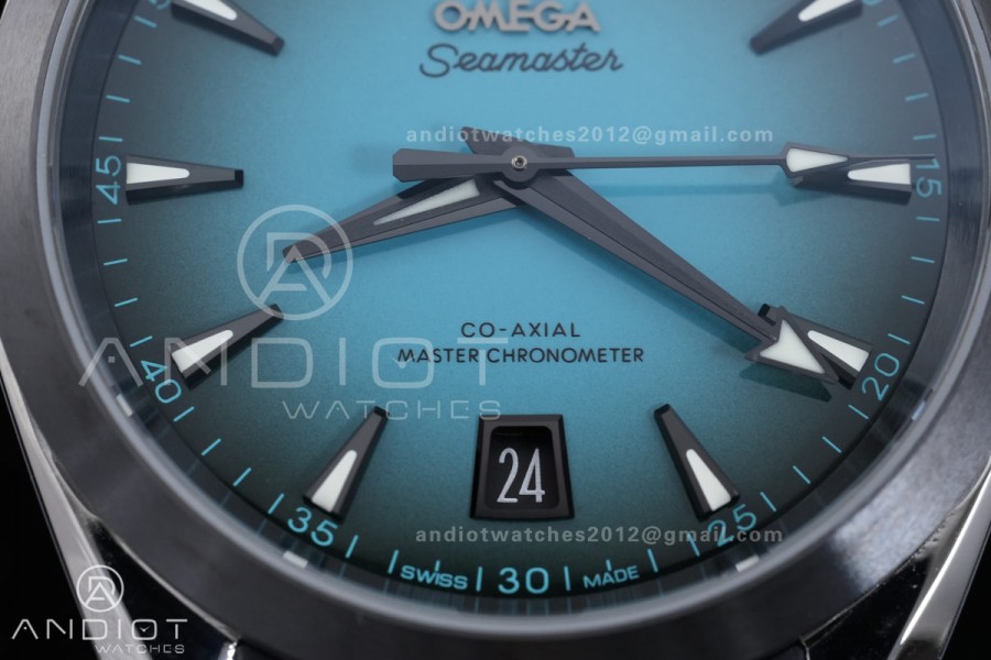 Aqua Terra 150M Master 38mm SS VSF 1:1 Best Edition Blue Ombre Dial On Rubber Strap Super Clone A8900
