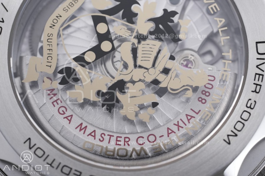 Seamaster Diver 300M 007 Free Sprung ORF 1:1 Black Dial On SS/RG Bracelet Asian Super Clone 8800