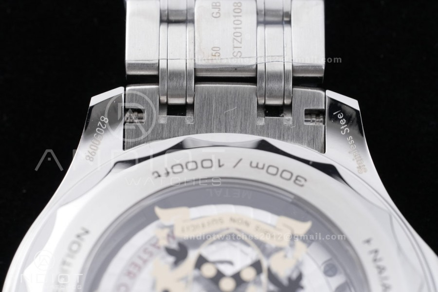 Seamaster Diver 300M 007 Free Sprung ORF 1:1 Black Dial On SS/RG Bracelet Asian Super Clone 8800