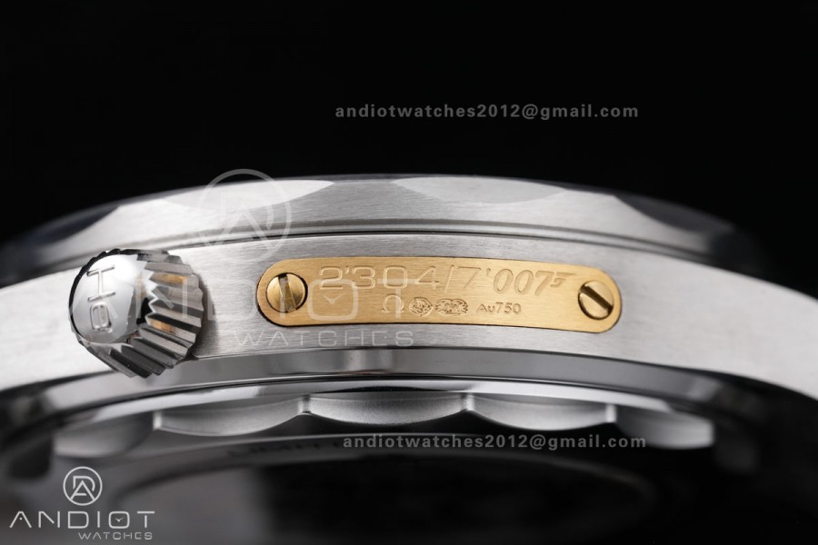Seamaster Diver 300M 007 Free Sprung ORF 1:1 Black Dial On SS/RG Bracelet Asian Super Clone 8800