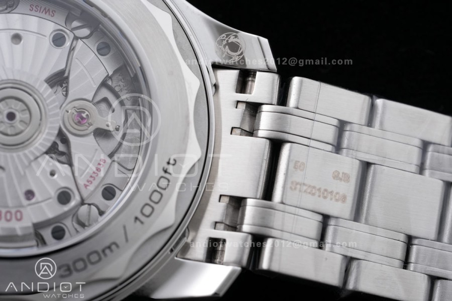 Seamaster Diver 300M Black Ceramic Bezel Free Sprung ORF 1:1 Black Dial On SS Bracelet Asian Super Clone 8800