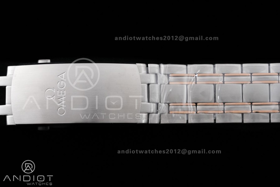 Seamaster Diver 300M Black Ceramic Bezel Free Sprung ORF 1:1 Black Dial On SS/RG Bracelet Asian Super Clone 8800