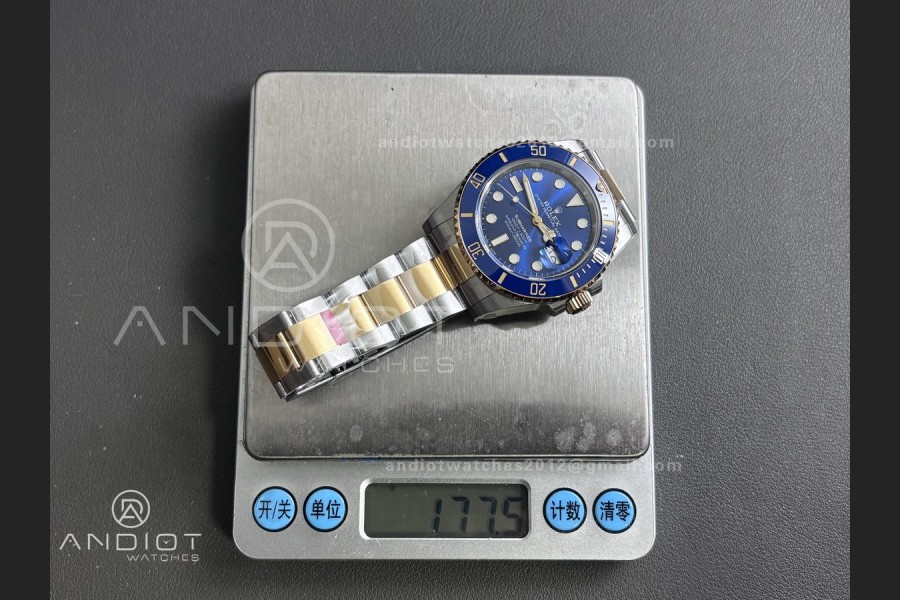 Submariner 126613LB V2 VSF 1:1 Best Edition Blue Dial On SS/YG Bracelet DD3235 Gain Weight 176g