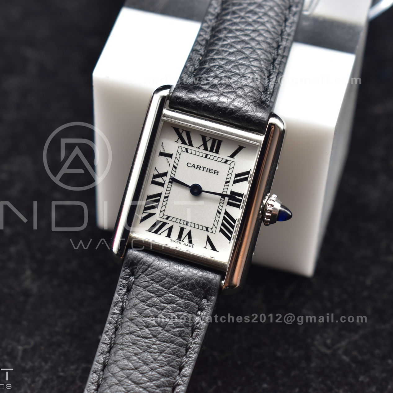 Tank Solo 22mm K11F SS White Dial on Black Leather Strap Ronda Quartz