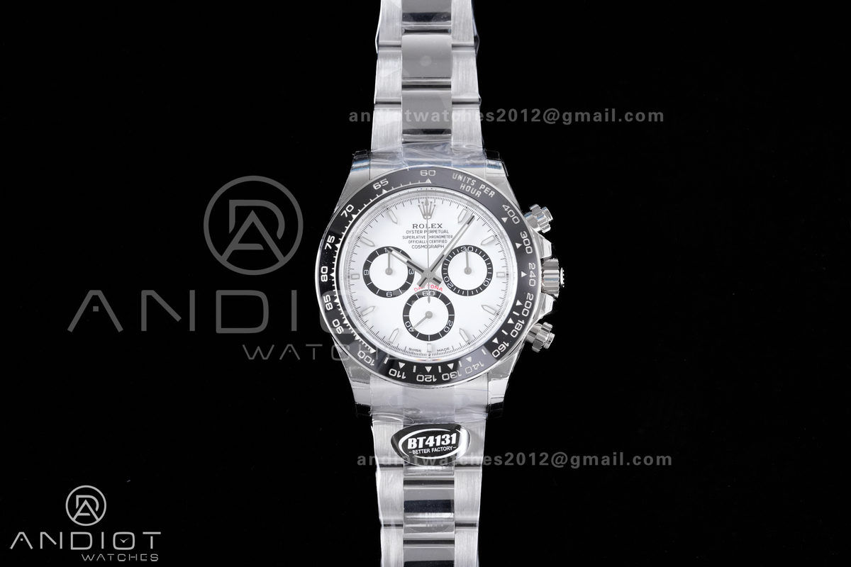 Daytona 126500 BTF 1:1 Best Edition 904L Steel White Dial on SS Bracelet DD4131