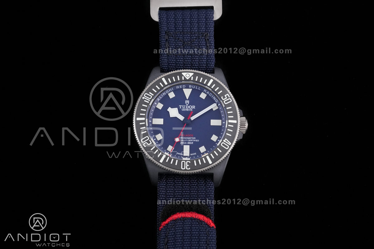 Pelagos FXD m25707kn M+F 1:1 Best Edition Blue Dial on Blue Nylon Strap 8N24