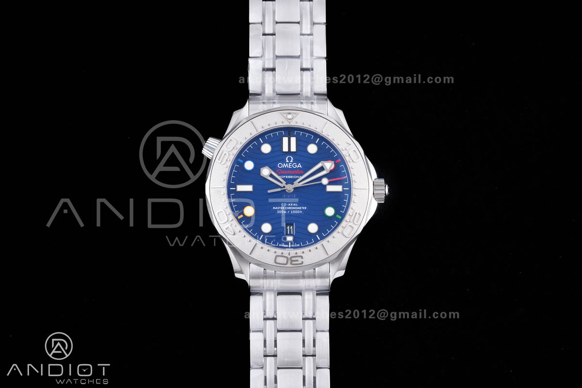 VS Factory V4 Seamaster Diver 300m Beijing 2022 Special Edition 522.30.42.20.03.001